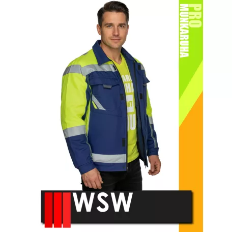 WSW PROMASTER NAVY technikai kevertszálas reflex bélelt munkakabát - munkaruha