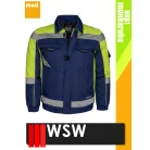 WSW PROMASTER NAVY technikai kevertszálas reflex bélelt munkakabát - munkaruha