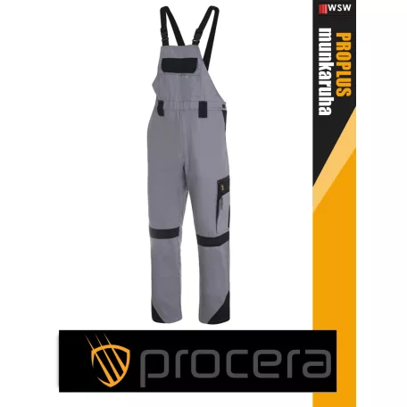 Procera PROPLUS LIGHTGREY kopásálló technikai kantárosnadrág - munkaruha