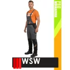 WSW PROMASTER GREY technikai kevertszálas kantáros munkanadrág - munkaruha