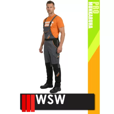 WSW PROMASTER GREY technikai kevertszálas kantáros munkanadrág - munkaruha