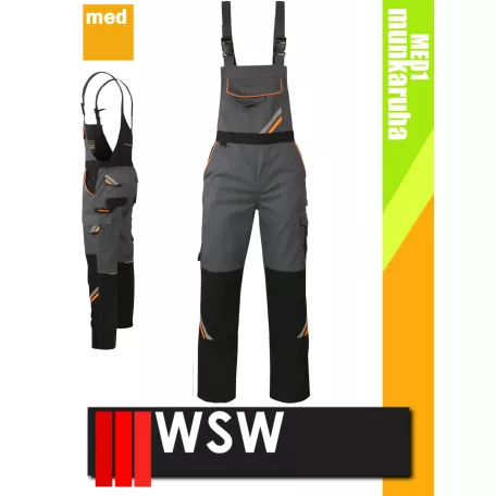 WSW PROMASTER GREY technikai kevertszálas kantáros munkanadrág - munkaruha