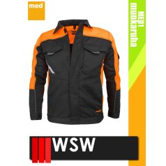   WSW MED MONTANA BLACK technikai kevertszálas munkakabát - munkaruha