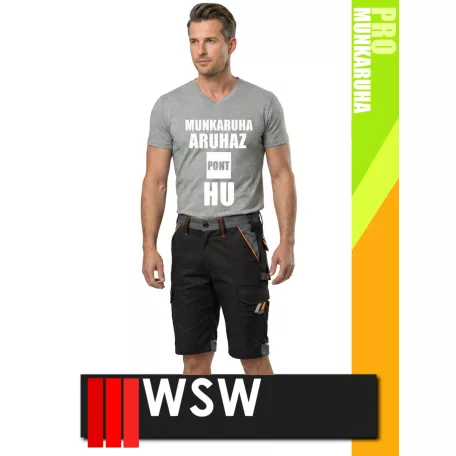 WSW PROMASTER BLACK technikai kevertszálas rövid munkanadrág - munkaruha