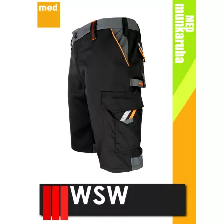 WSW PROMASTER BLACK technikai kevertszálas rövid munkanadrág - munkaruha