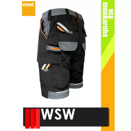 WSW PROMASTER BLACK technikai kevertszálas rövid munkanadrág - munkaruha