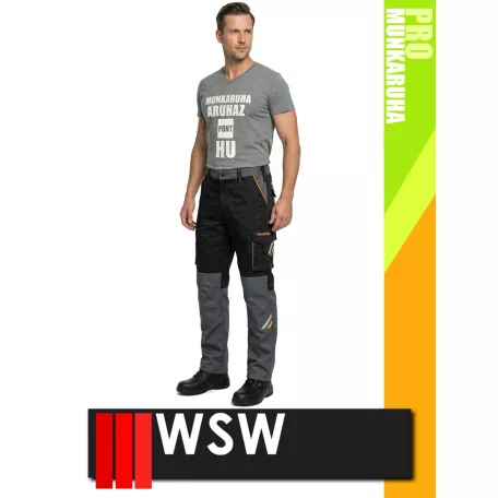 WSW PROMASTER BLACK technikai kevertszálas derekas munkanadrág - munkaruha