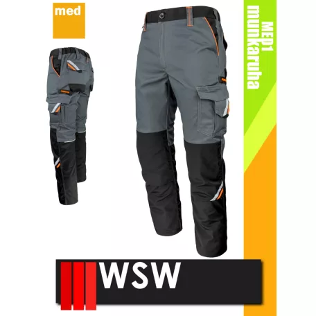 WSW PROMASTER GREY technikai kevertszálas derekas munkanadrág - munkaruha