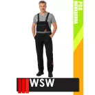 WSW PROMASTER BLACK technikai kevertszálas kantáros munkanadrág - munkaruha