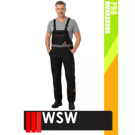 WSW PROMASTER BLACK technikai kevertszálas kantáros munkanadrág - munkaruha