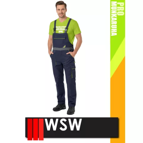 WSW PROMASTER NAVY technikai kevertszálas kantáros munkanadrág - munkaruha