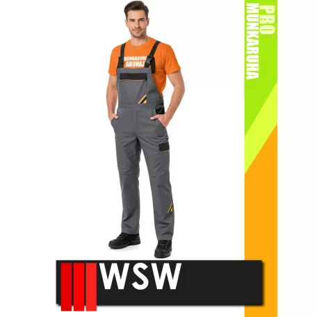WSW PROMASTER GREY technikai kevertszálas kantáros munkanadrág - munkaruha