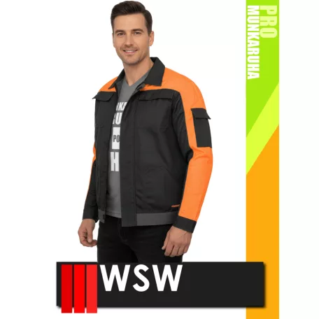 WSW PROMASTER BLACK technikai kevertszálas munkakabát - munkaruha