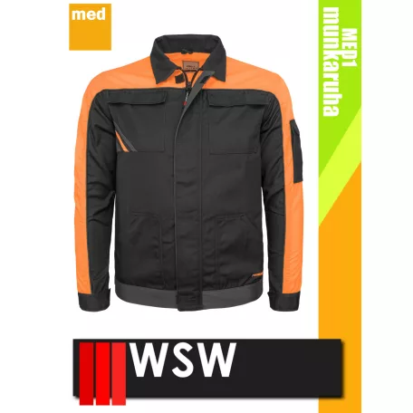 WSW PROMASTER BLACK technikai kevertszálas munkakabát - munkaruha