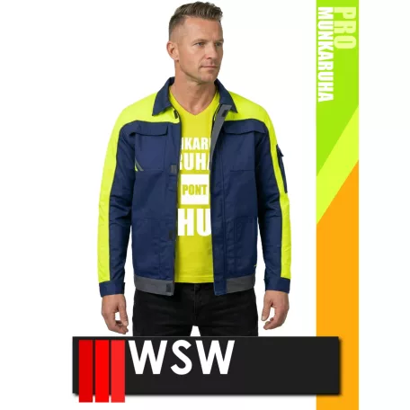WSW PROMASTER NAVY technikai kevertszálas munkakabát - munkaruha