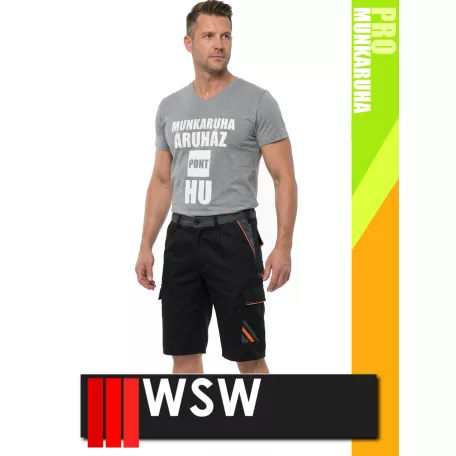 WSW PROMASTER BLACK technikai kevertszálas rövid munkanadrág - munkaruha