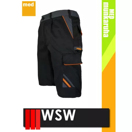 WSW PROMASTER BLACK technikai kevertszálas rövid munkanadrág - munkaruha