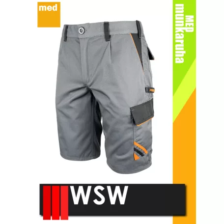 WSW PROMASTER GREY technikai kevertszálas rövid munkanadrág - munkaruha