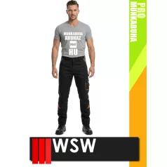   WSW PROMASTER BLACK technikai kevertszálas derekas munkanadrág - munkaruha