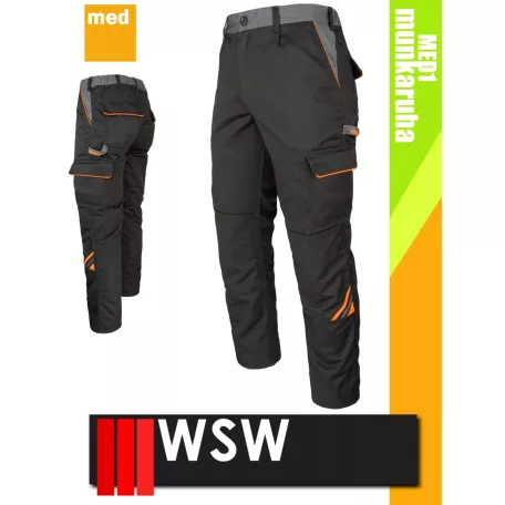 WSW PROMASTER BLACK technikai kevertszálas derekas munkanadrág - munkaruha