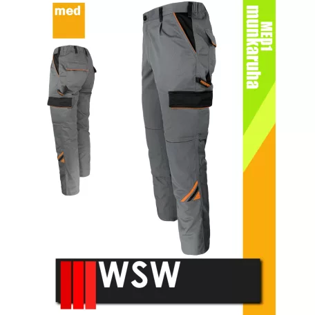 WSW PROMASTER GREY technikai kevertszálas derekas munkanadrág - munkaruha