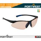 Portwest BLUE LIGHT STOP BROWN kékfény blokkoló munkavédelmi védőszemüveg - egyéni védőeszköz