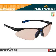   Portwest BLUE LIGHT STOP BROWN kékfény blokkoló munkavédelmi védőszemüveg - egyéni védőeszköz