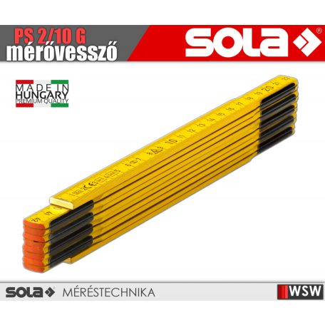 Sola PS 2/10 G fa mérővessző zollstock 2 méter - szerszám