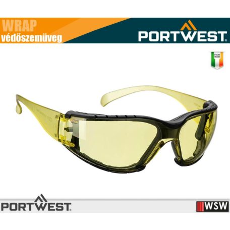 Portwest WRAP YELLOW munkavédelmi védőszemüveg - egyéni védőeszköz