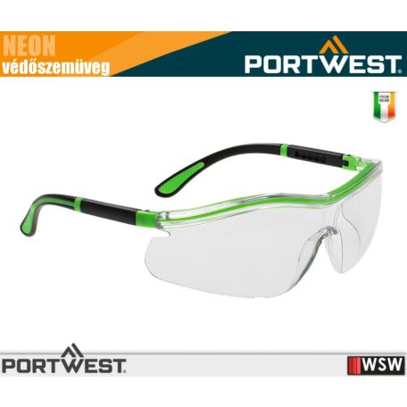 Portwest NEON CLEAR munkavédelmi védőszemüveg - egyéni védőeszköz