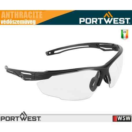 Portwest ANTHRACITE CLEAR munkavédelmi védőszemüveg - egyéni védőeszköz