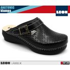 Leon COMFORT PU101 BLACK bőr női klumpa