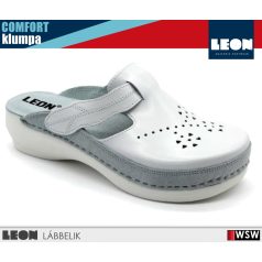 Leon COMFORT PU156 WHITE bőr női klumpa