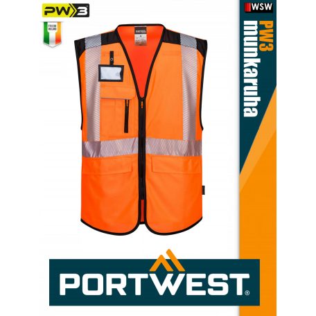 Portwest PW3 ORANGE prémium technikai jólláthatósági mellény - munkaruha