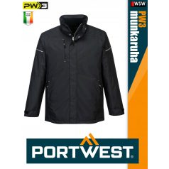Portwest PW3 BLACK bélelt téli munkakabát - munkaruha