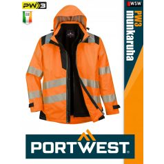   Portwest PW3 ORANGE 3in1 prémium technikai jólláthatósági télikabát - munkaruha