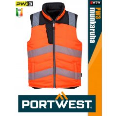   Portwest PW3 ORANGE 2in1 jólláthatósági kifordítható bélelt munkamellény - munkaruha