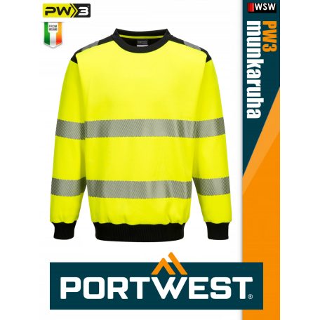 Portwest PW3 YELLOW prémium technikai jólláthatósági pulóver - munkaruha