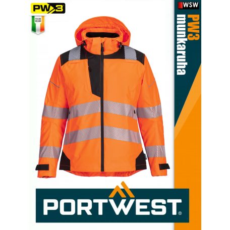Portwest PW3 ORANGE 3in1 prémium technikai jólláthatósági télikabát - munkaruha