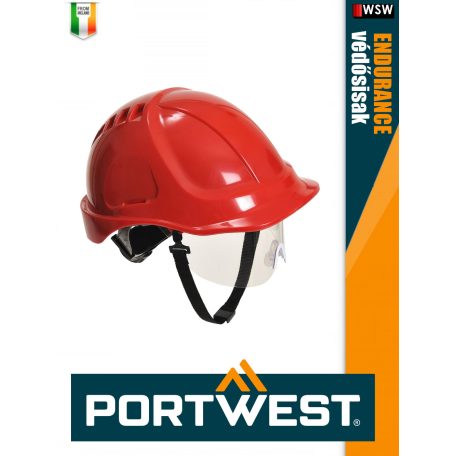 Portwest ENDURANCE önbeállító racsnis villanyszerelő védősisak szemvédővel - egyéni védőeszköz