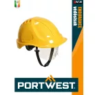 Portwest ENDURANCE önbeállító racsnis villanyszerelő védősisak szemvédővel - egyéni védőeszköz