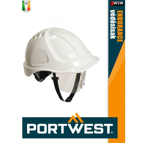 Portwest ENDURANCE önbeállító racsnis biztonsági védősisak szemvédővel - egyéni védőeszköz