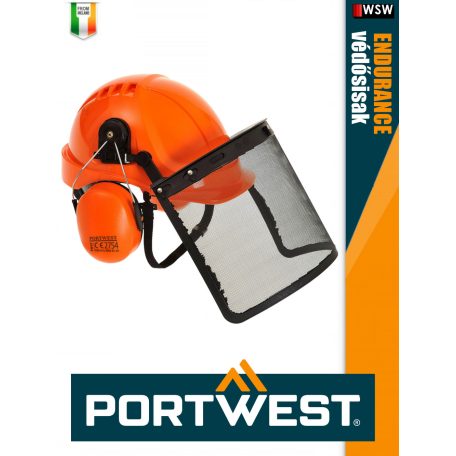 Portwest COMBI önbeállító racsnis szellőző erdészeti védősisak - egyéni védőeszköz