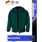 Qualitex PRO 245 GREENBLACK prémium téli bélelt softshell technikai kabát - munkaruha