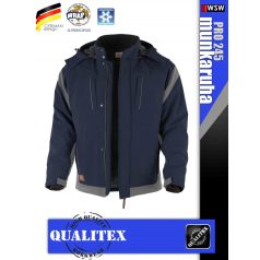 Qualitex PRO 245 GREENBLACK prémium téli bélelt softshell technikai kabát - munkaruha