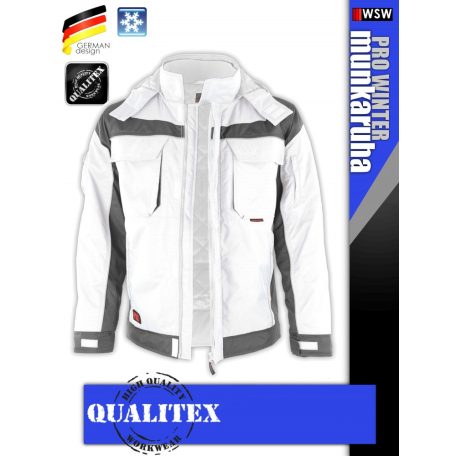 Qualitex PRO 245 WHITEGREY prémium technikai kabát - munkaruha
