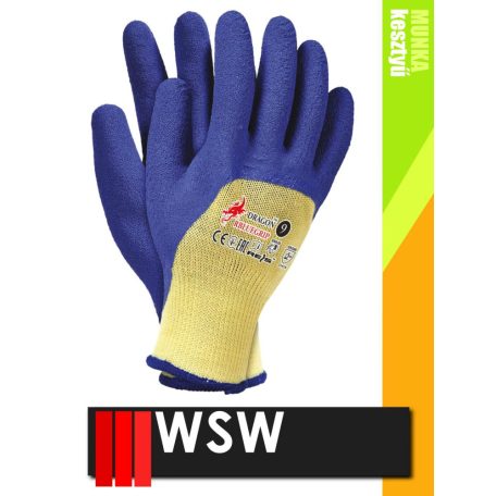 WSW BLUEGRIP mártott latex munkakesztyű - 12 pár/csomag