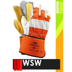 WSW POWERSTONE bőr bélelt munkakesztyű - 12 pár/csomag