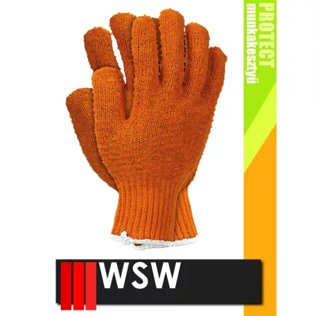 WSW CROSS ORANGE csúszásbiztos mártott munkakesztyű - 12 pár/csomag