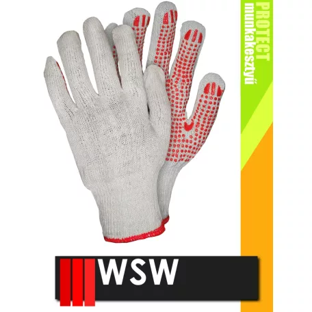 WSW DOZEN NATU csúszásbiztos mártott munkakesztyű - 12 pár/csomag